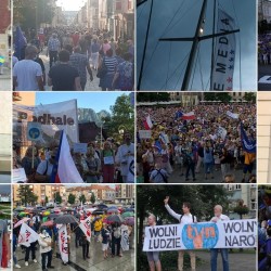 Wielotysięczne manifestacje przeciwko Lex TVN w całej Polsce