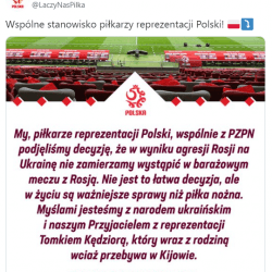 Nie będzie meczu Polski z Rosją