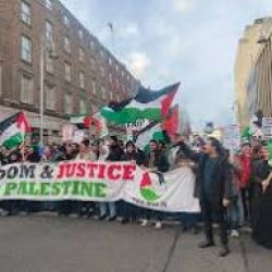 Demonstracja w Dublinie przeciwko Izraelowi