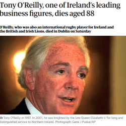 Zmarł Tony O’Reilly, magnat medialny, właściciel Irish Independent