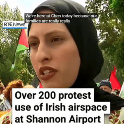 Protest na lotnisku w Shannon przeciw przewożeniu uzbrojenia dla Izraela