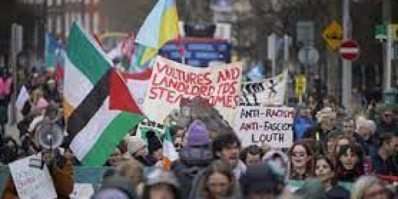 Wiec poparcia dla Palestyny w Dublinie